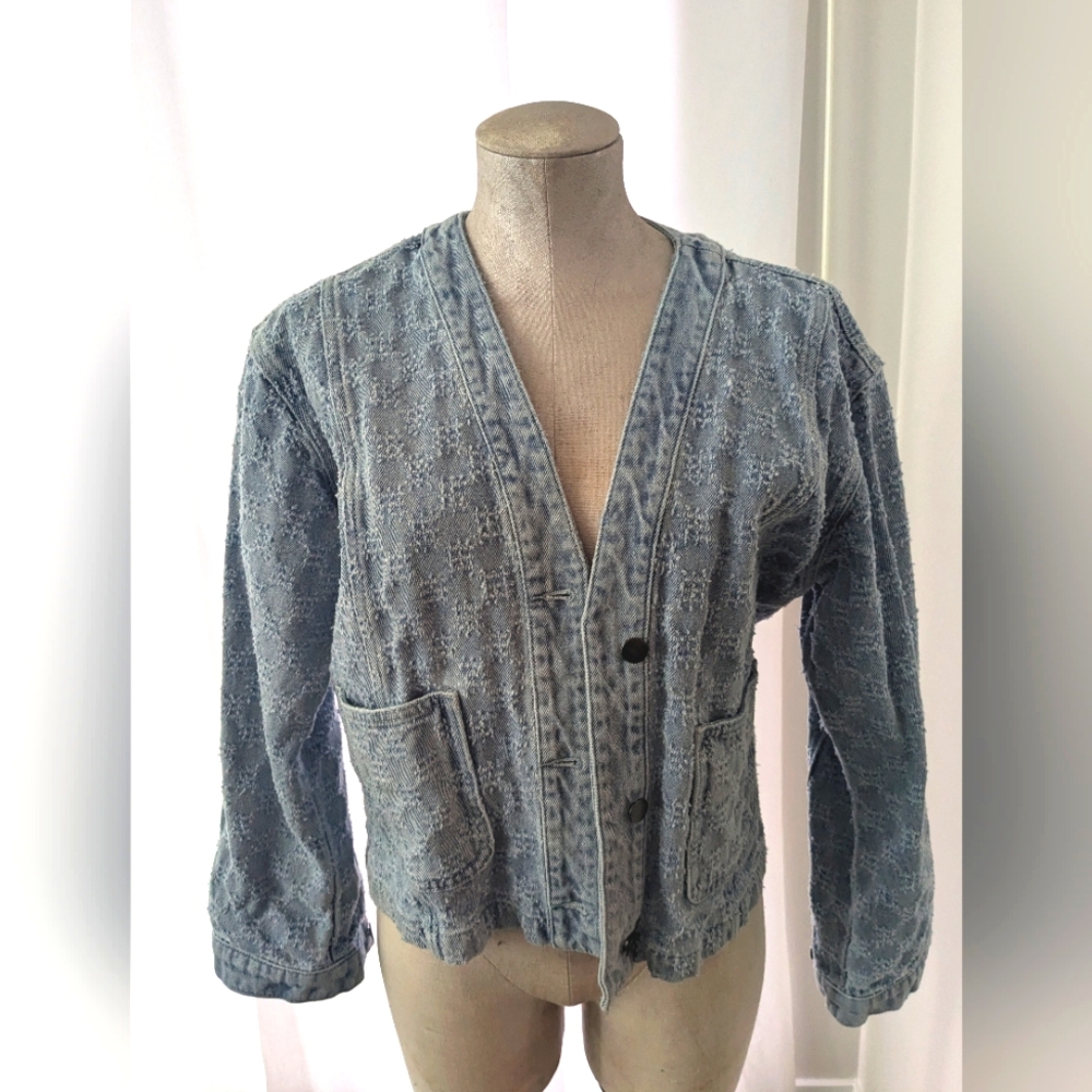 Denim cardigan jacket